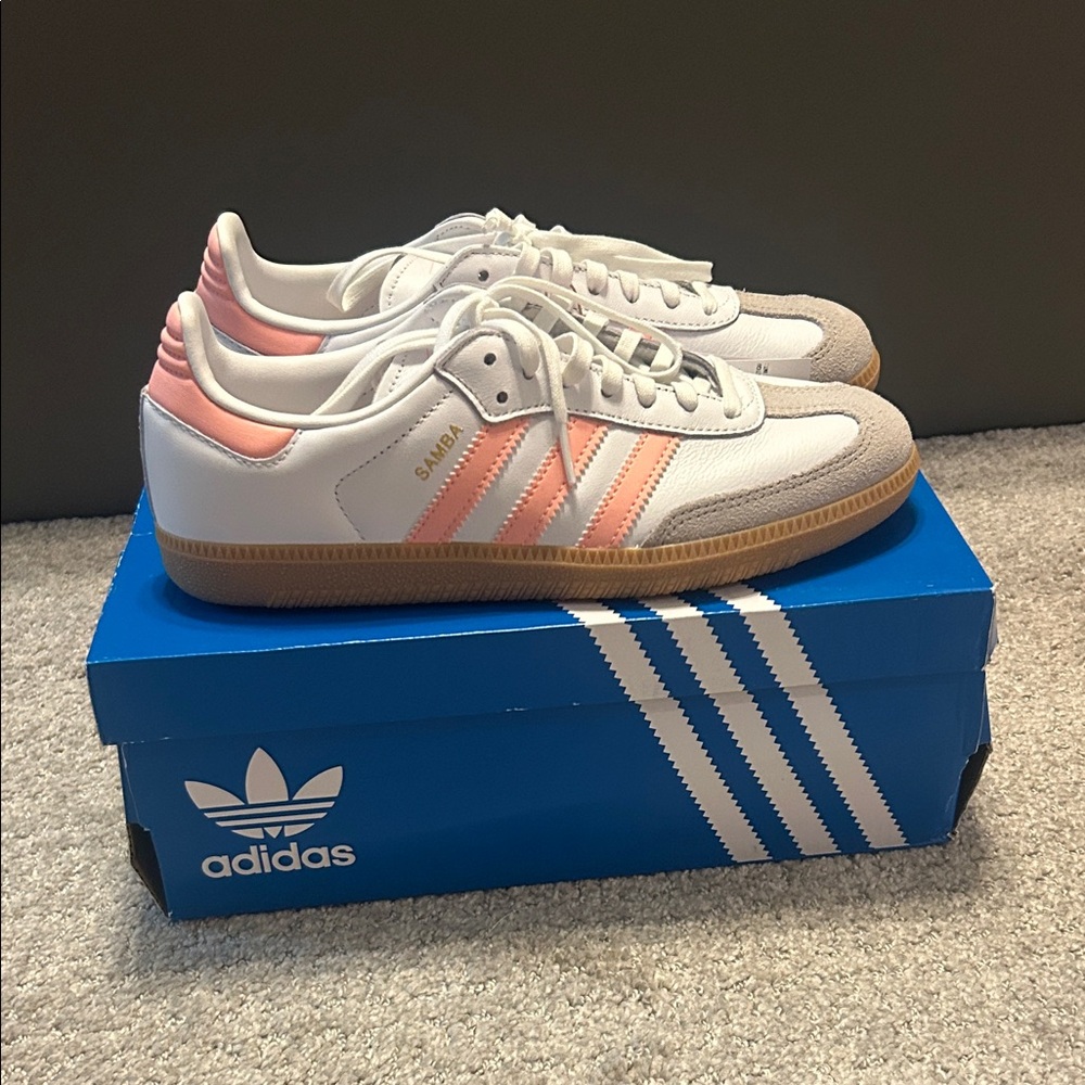 Adidas Samba Sneakers - White and Pink